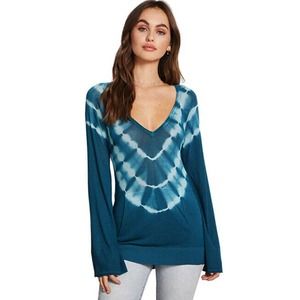 CHASER Boho Beachy Tie Dye Kanga Pocket Sweater